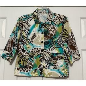 Vintage Onque Casuals Animal Print Jacket, Size L